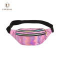 Wholesale stylish waterproof outdoor holographic waist bag women